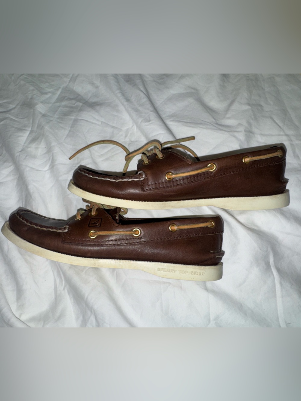 Sperry Top-Sider Authentic Original 2-Eye Boat Shoes Sz 7 Brown - Picture 4 of 15
